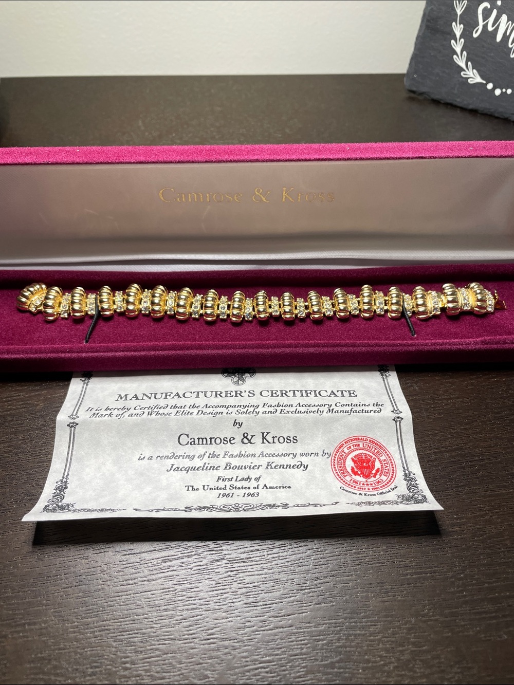 Camrose & Kross Gold Crystal Link Bracelet - Gold